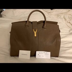 NWT Authentic YSL Cabas Chyc Large tan tote